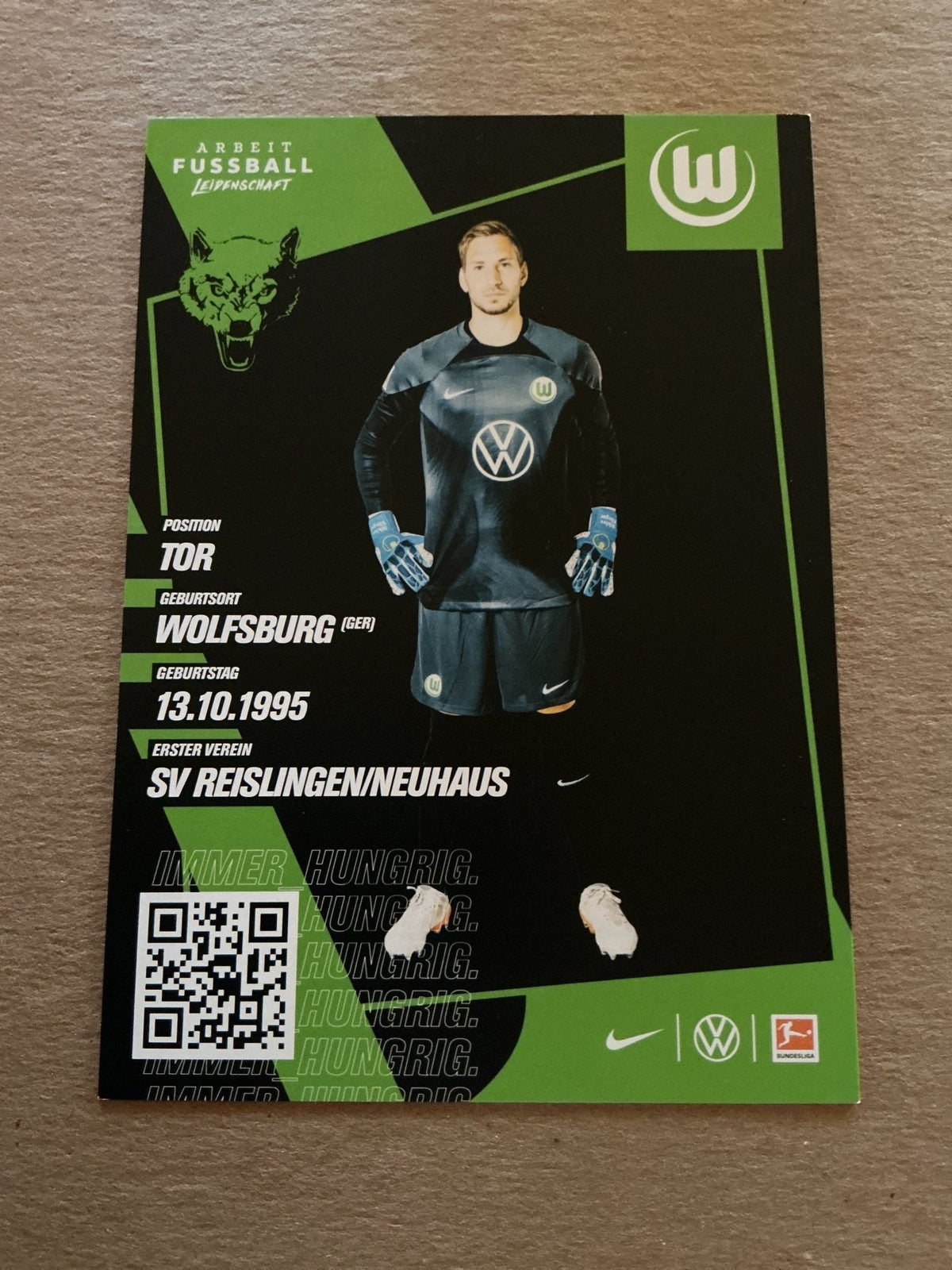 Niklas Klinger, Germany 🇩🇪 VfL Wolfsburg 2022/23 hand signed - Autographs-World