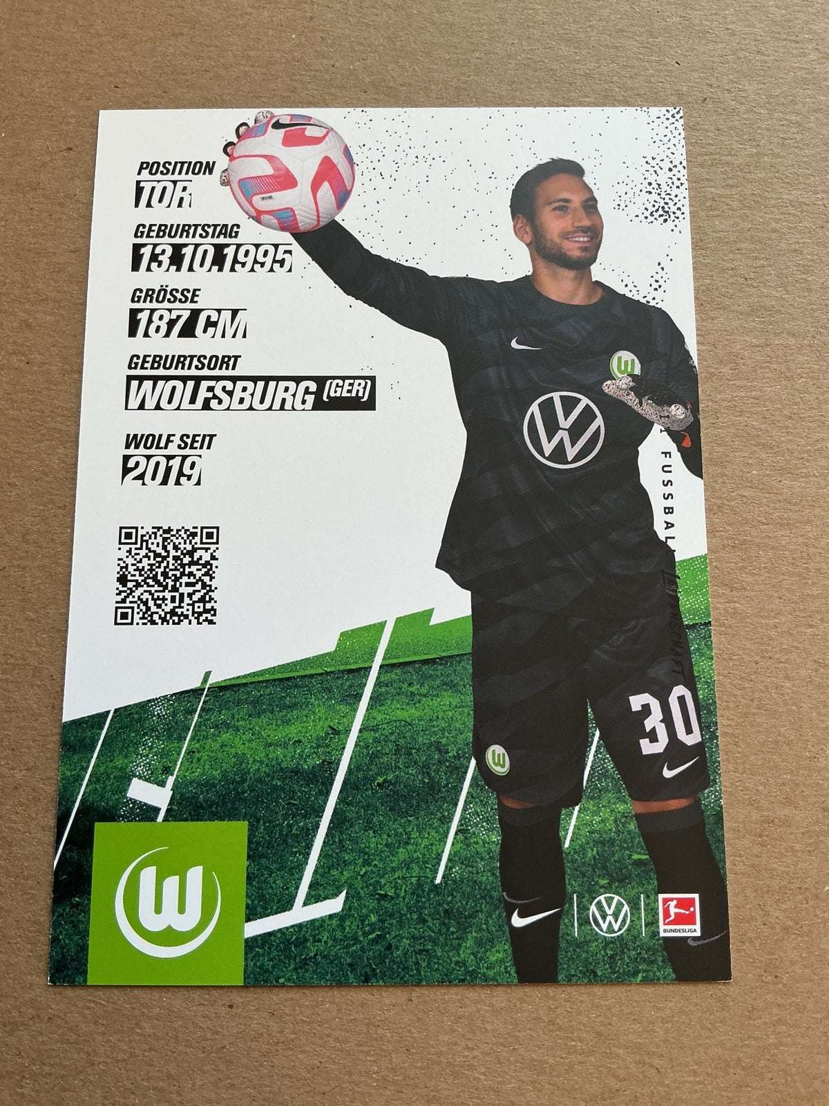 Niklas Klinger, Germany 🇩🇪 VfL Wolfsburg 2023/24 hand signed - Autographs-World