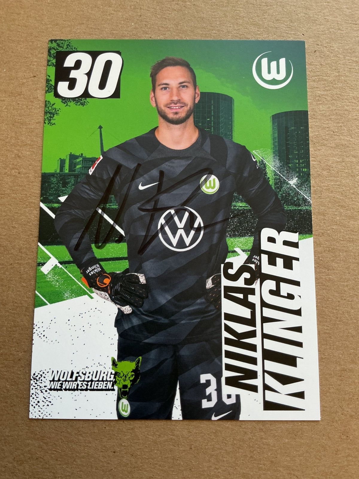 Niklas Klinger, Germany 🇩🇪 VfL Wolfsburg 2023/24 hand signed - Autographs-World