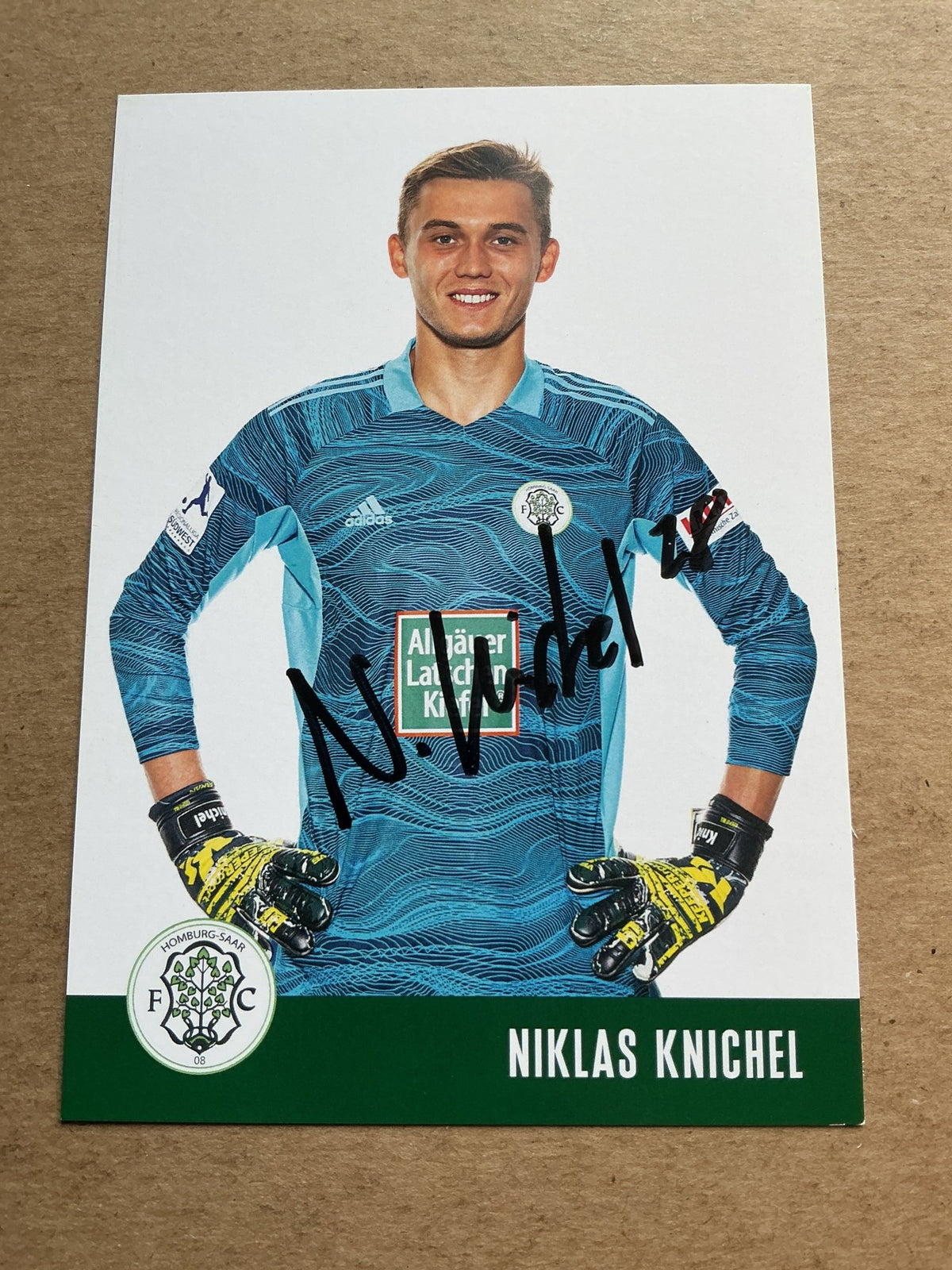 Niklas Knichel, Germany 🇩🇪 FC Homburg 2021/22 hand signed - Autographs-World