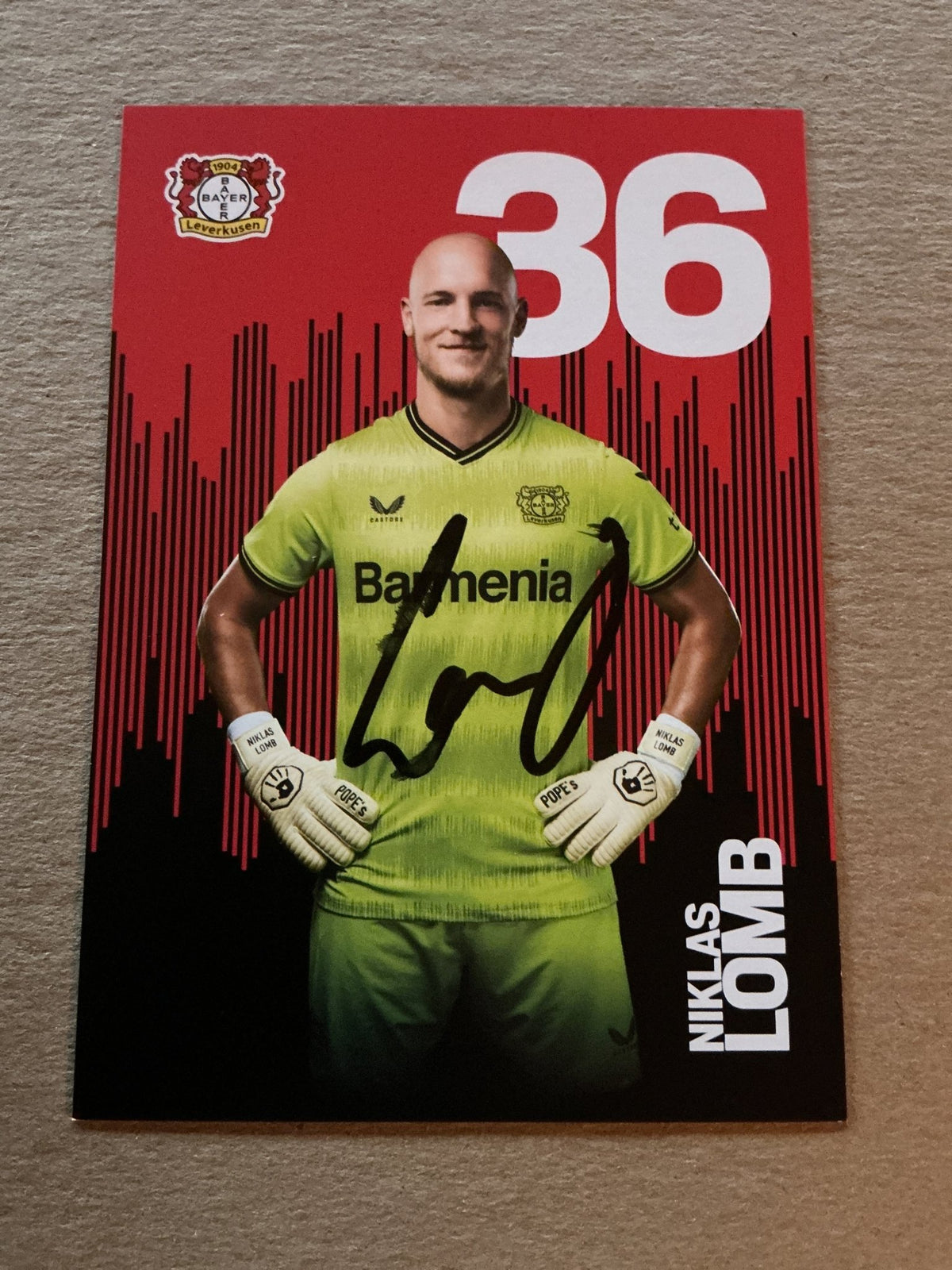 Niklas Lomb, Germany 🇩🇪 Bayer 04 Leverkusen 2022/23 hand signed - Autographs-World