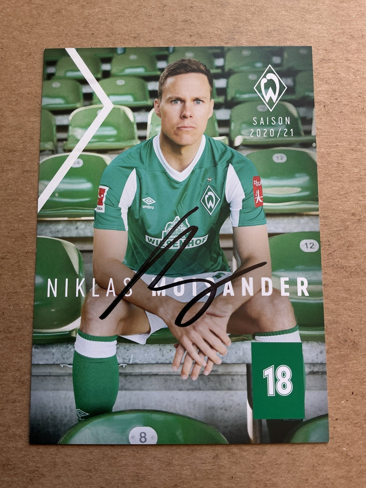 Niklas Moisander, Finland 🇫🇮 SV Werder Bremen 2020/21 hand signed - Autographs-World