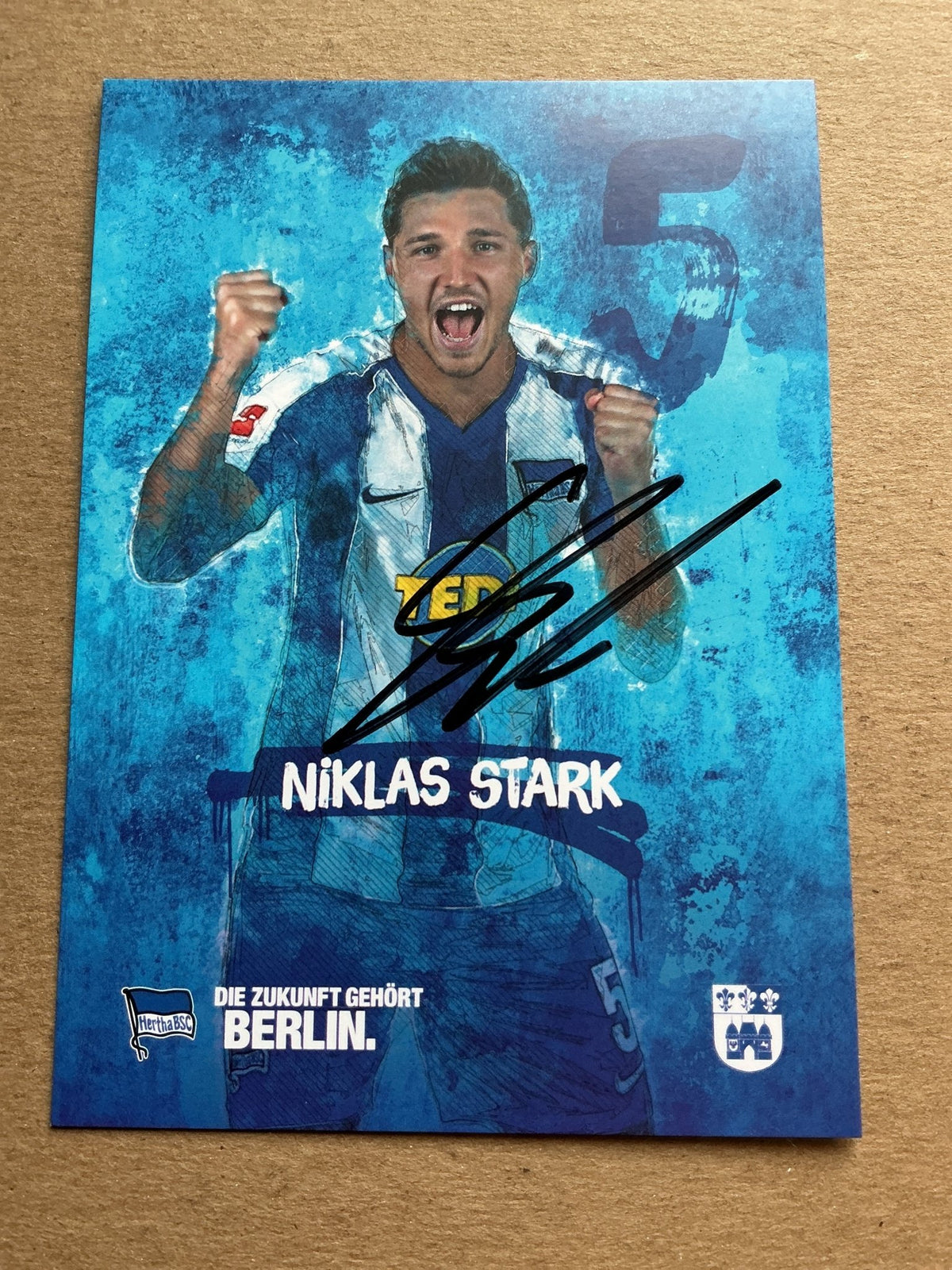 Niklas Stark, Germany 🇩🇪 Hertha BSC Berlin 2019/20 hand signed - Autographs-World