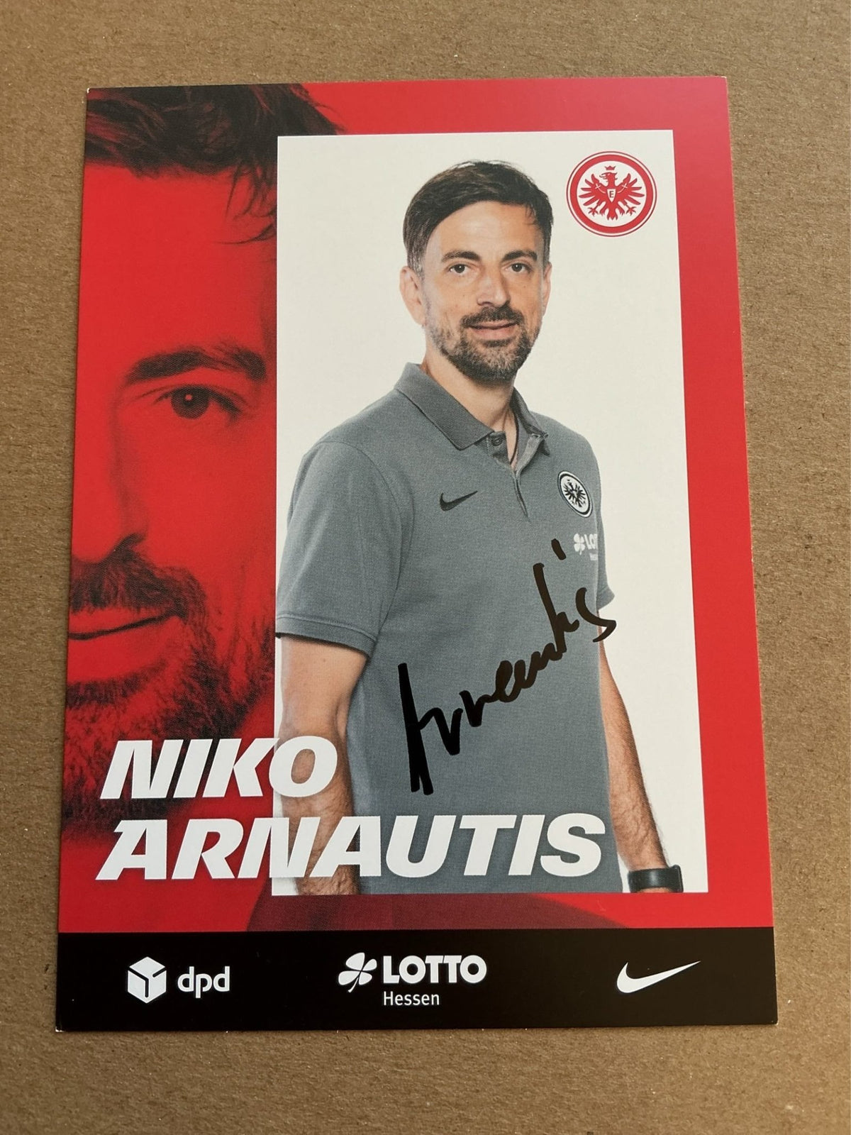 Niko Arnautis, Greece 🇬🇷 Eintracht Frankfurt 2021/22 hand signed - Autographs-World