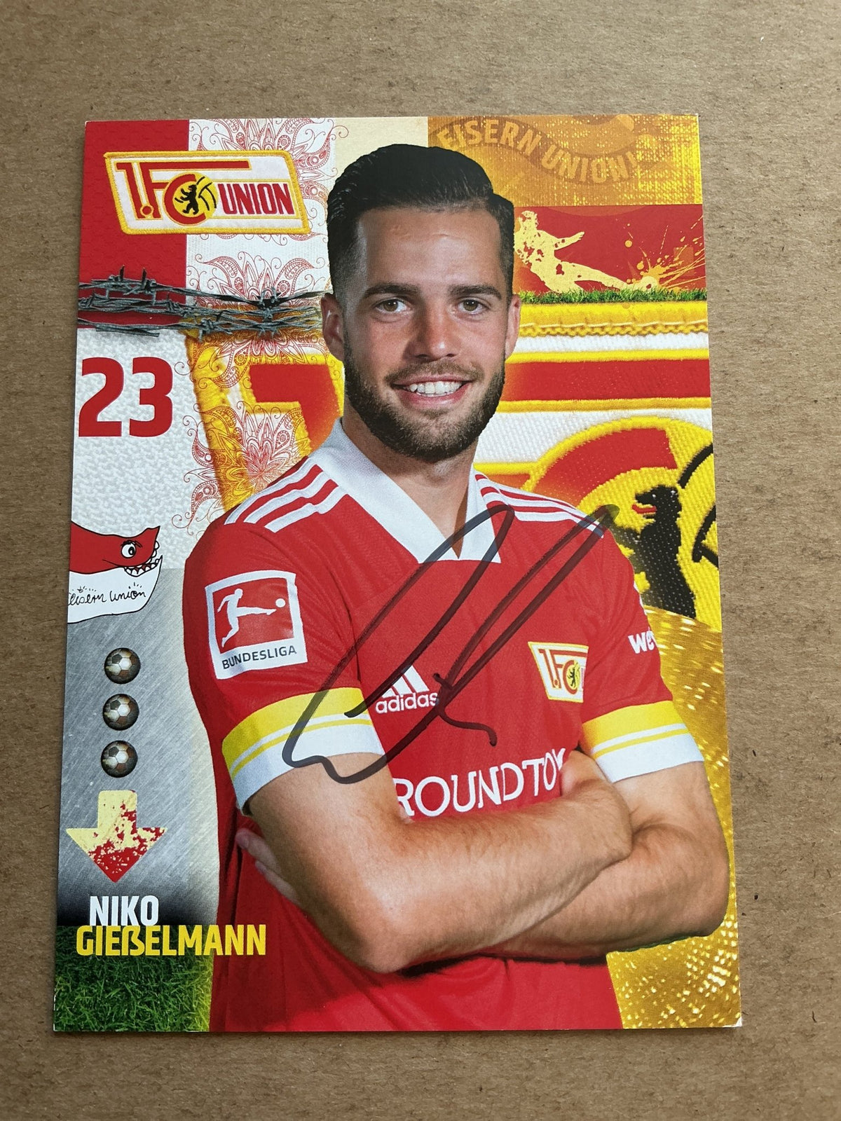 Niko Gießelmann, Germany 🇩🇪 1.FC Union Berlin 2020/21 hand signed - Autographs-World