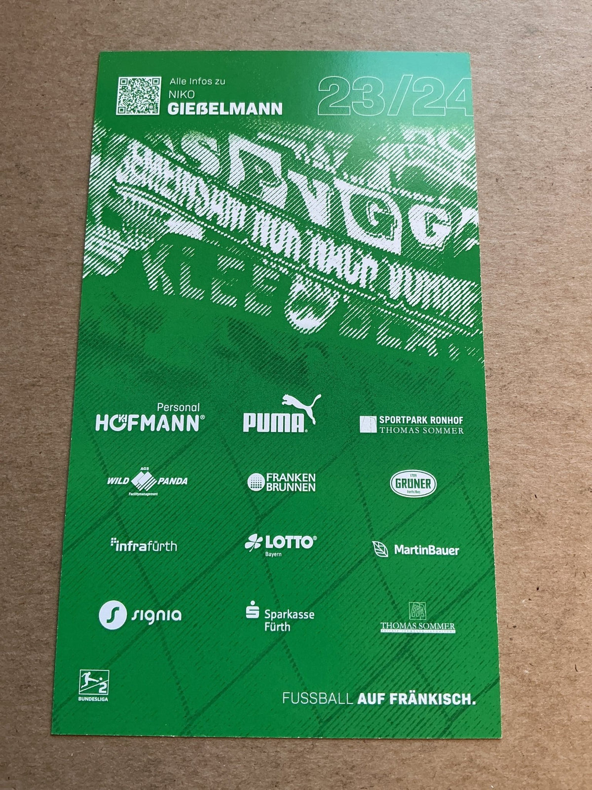 Niko Gießelmann, Germany 🇩🇪 SpVgg Greuther Fürth 2023/24 hand signed - Autographs-World