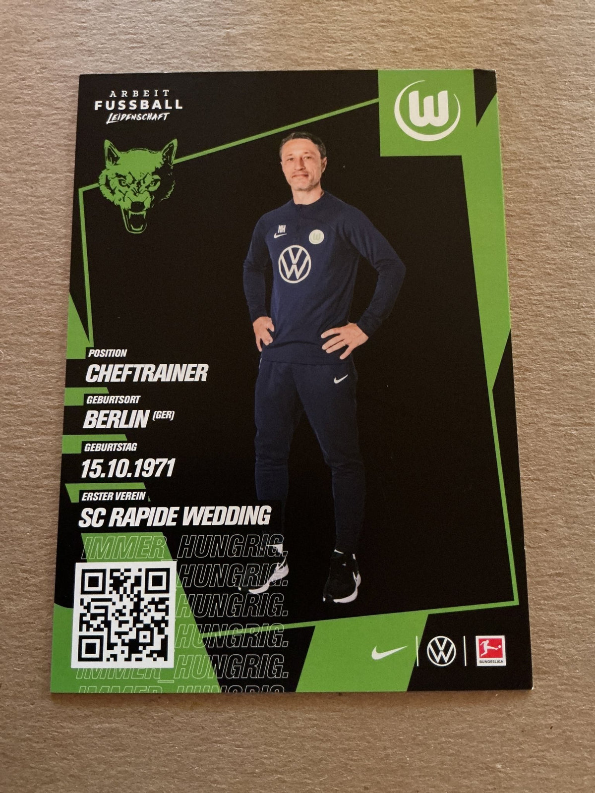 Niko Kovac, Croatia 🇭🇷 VfL Wolfsburg 2022/23 hand signed - Autographs-World