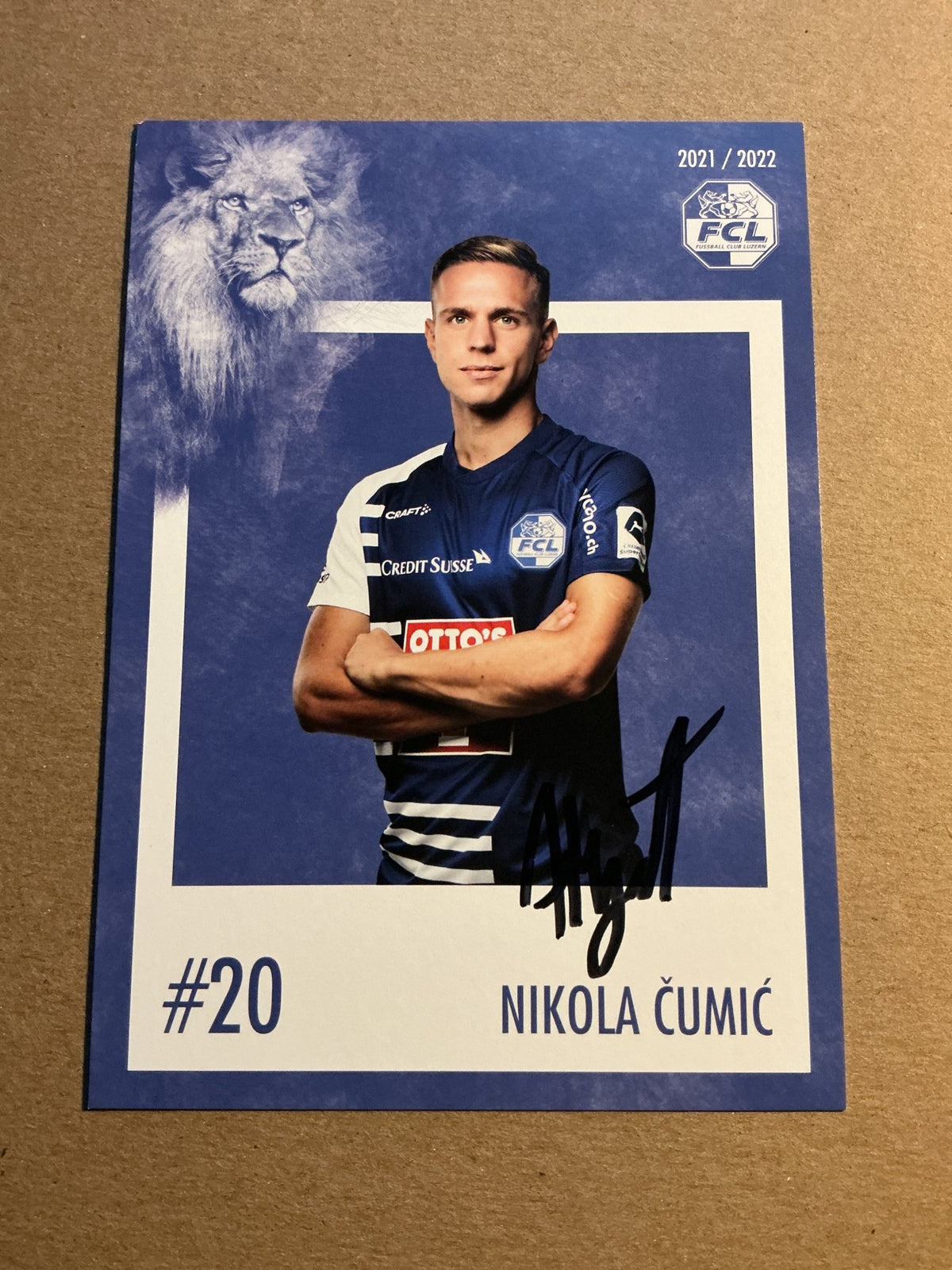 Nikola Čumić, Serbia 🇷🇸 FC Luzern 2021/22 hand signed - Autographs-World