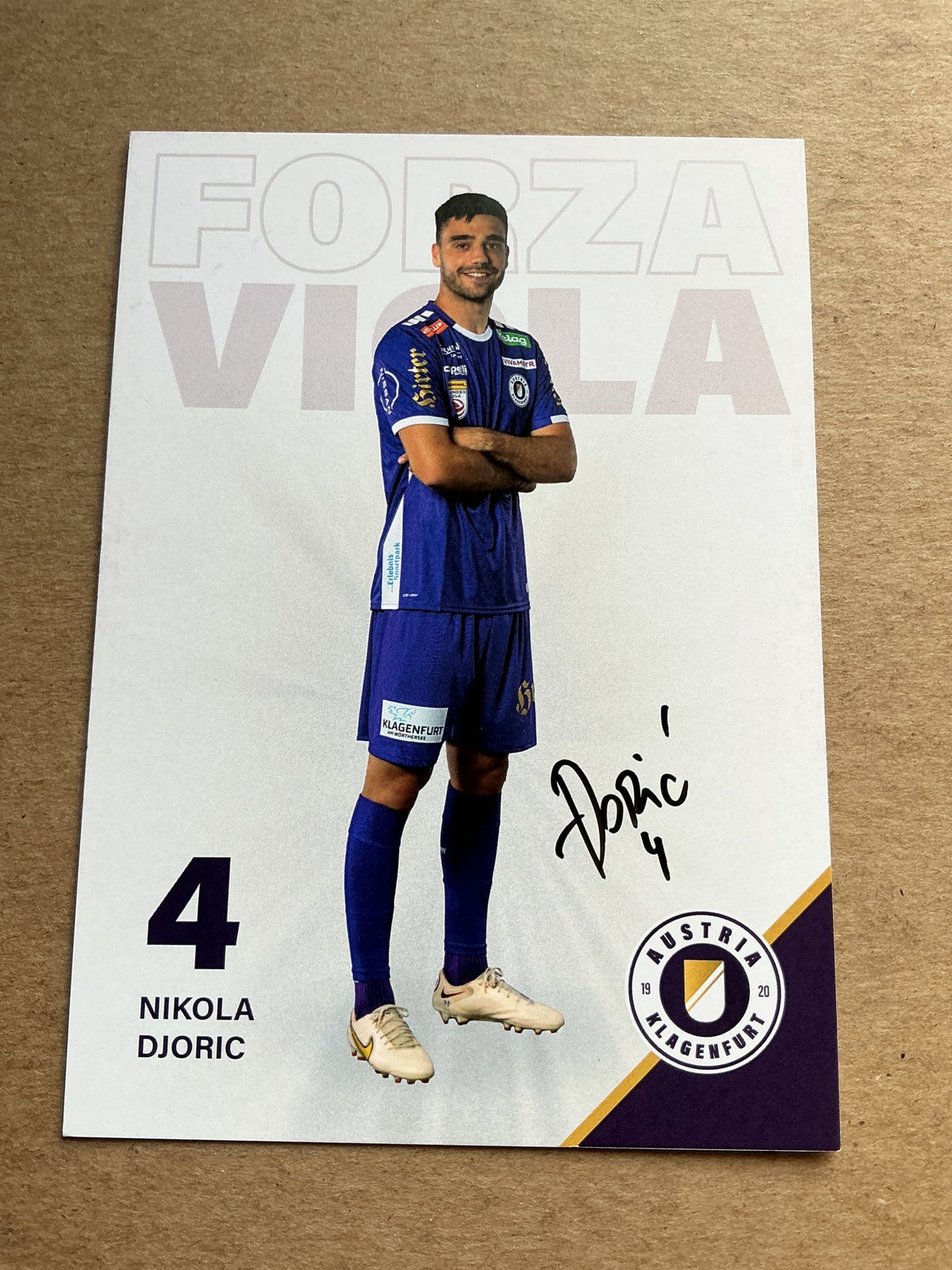 Nikola Djoric, Serbia 🇷🇸 Austria Klagenfurt 2023/24 hand signed - Autographs-World
