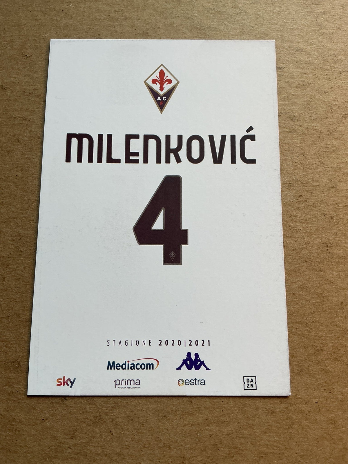 Nikola Milenković, Serbia 🇷🇸 ACF Fiorentina 2020/21 hand signed - Autographs-World