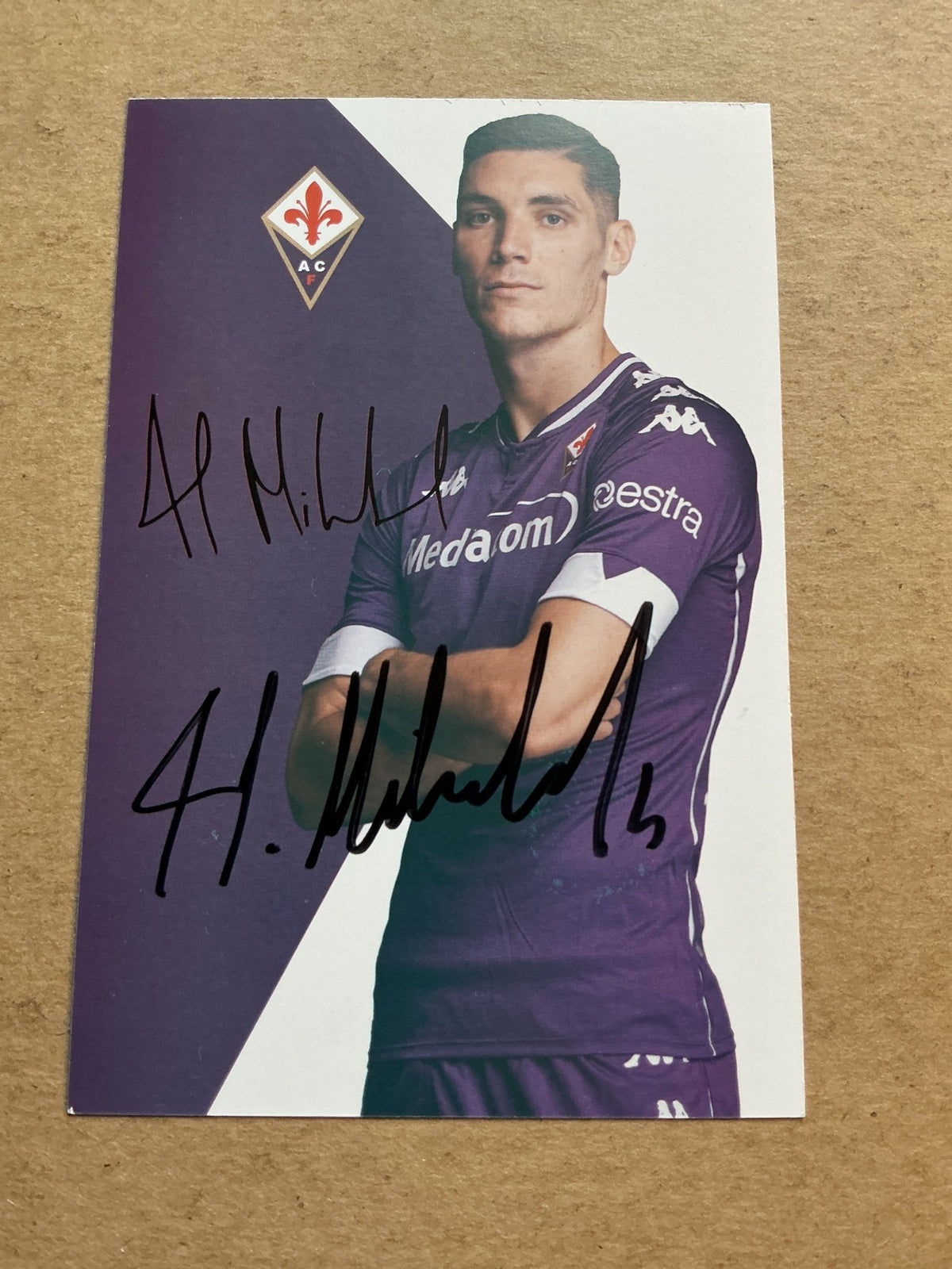 Nikola Milenković, Serbia 🇷🇸 ACF Fiorentina 2020/21 hand signed - Autographs-World