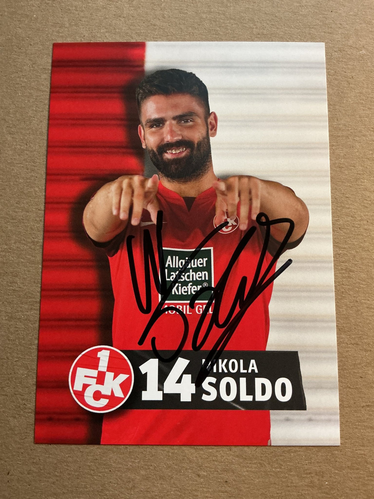 Nikola Soldo, Croatia 🇭🇷 1.FC Kaiserslautern 2023/24 hand signed - Autographs-World