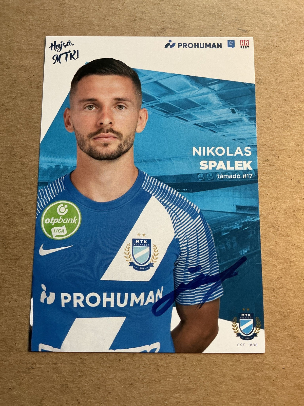 Nikolas Špalek, Slovakia 🇸🇰 MTK Budapest FC 2023/24 hand signed - Autographs-World