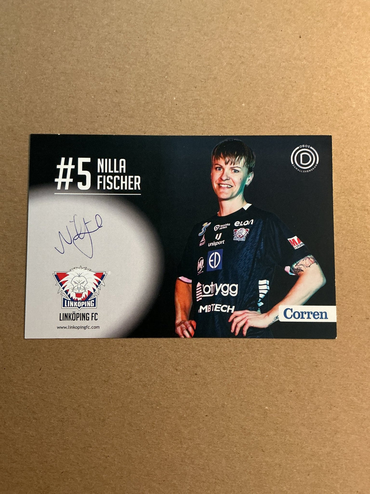 Nilla Fischer, Sweden 🇸🇪 Linköping FC 2021/22 hand signed - Autographs-World
