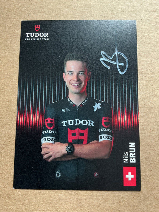 Nils Brun, Switzerland 🇨🇭 Cycling Sports 2025 hand signed - Autographs-World