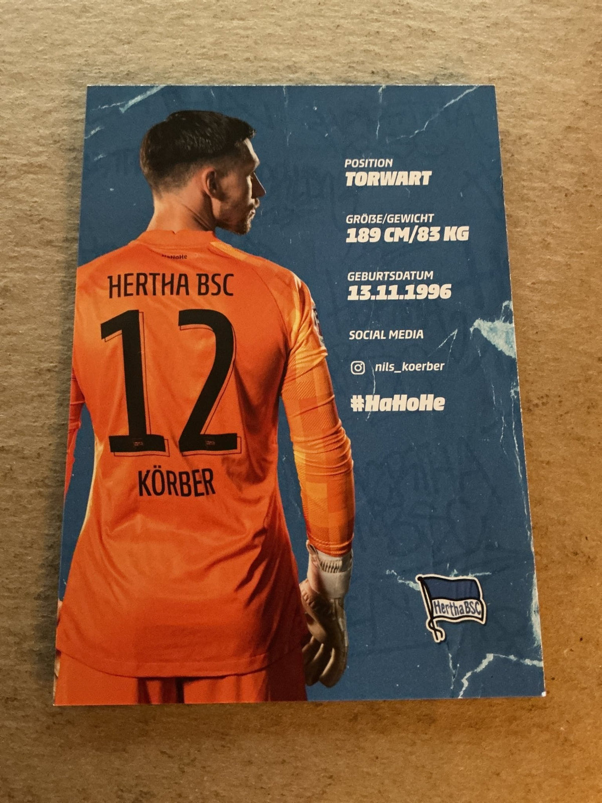 Nils Körber, Germany 🇩🇪 Hertha BSC Berlin 2021/22 hand signed - Autographs-World
