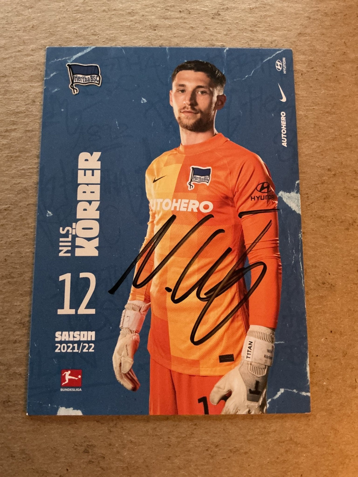 Nils Körber, Germany 🇩🇪 Hertha BSC Berlin 2021/22 hand signed - Autographs-World