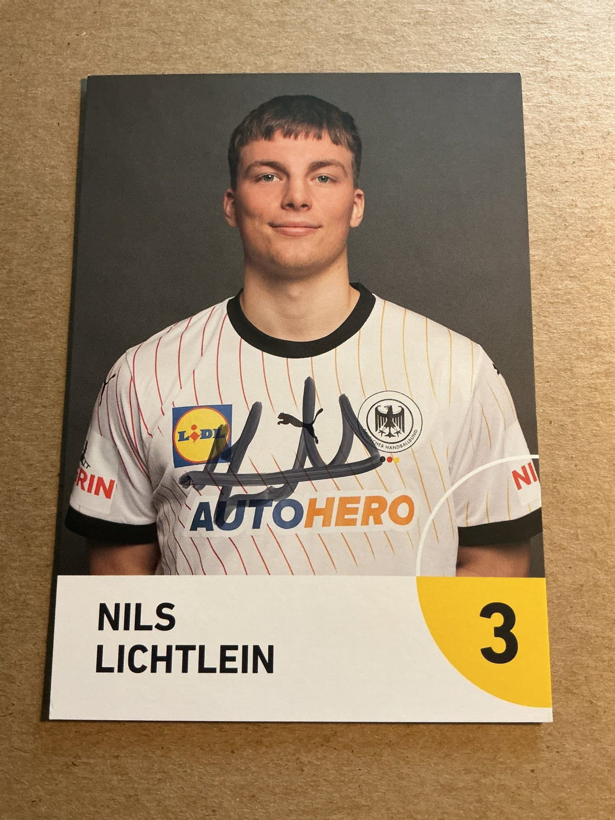 Nils Lichtlein, Germany 🇩🇪 Handball Summer Olympics 2024 hand signed - Autographs-World