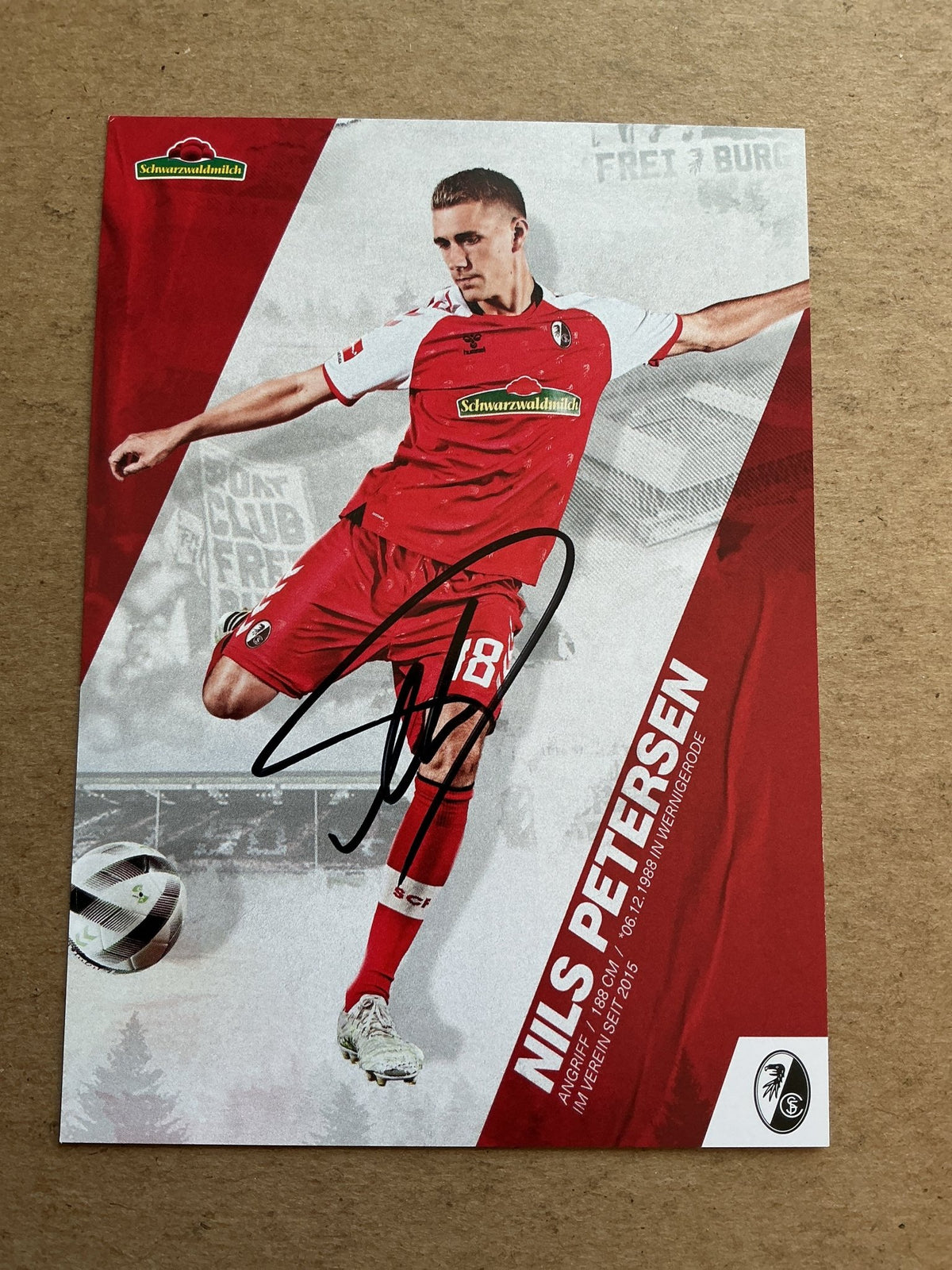 Nils Petersen, Germany 🇩🇪 SC Freiburg 2020/21 hand signed - Autographs-World