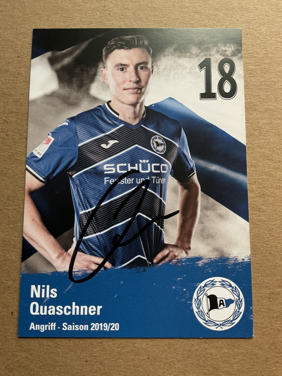Nils Quaschner, Germany 🇩🇪 Arminia Bielefeld 2019/20 hand signed - Autographs-World