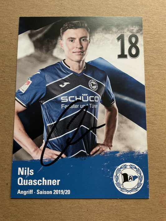 Nils Quaschner, Germany 🇩🇪 Arminia Bielefeld 2019/20 hand signed - Autographs-World