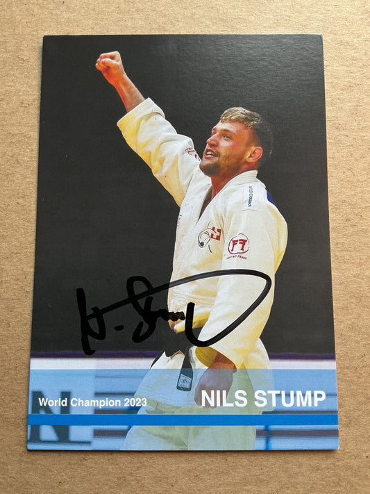 Nils Stump, Switzerland 🇨🇭 Judo Summer Olympics 2024 hand signed - Autographs-World