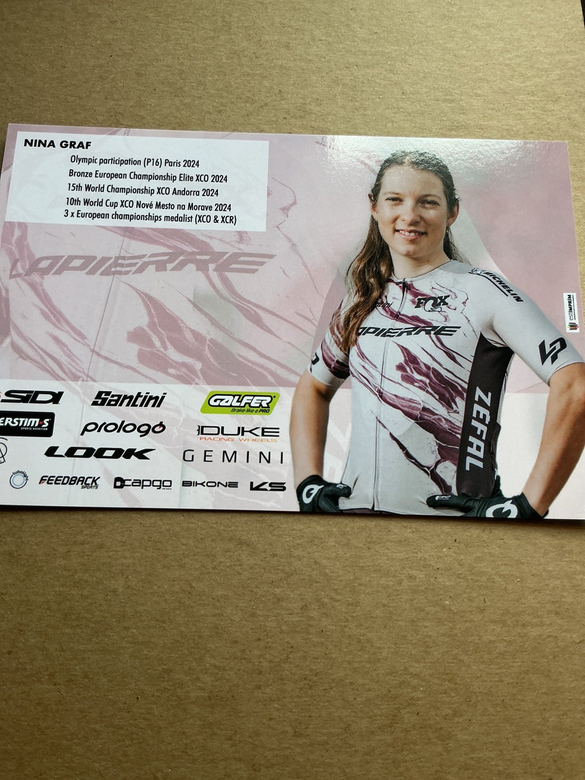 Nina Graf, Germany 🇩🇪 Cycling Summer Olympics 2024 hand signed - Autographs-World