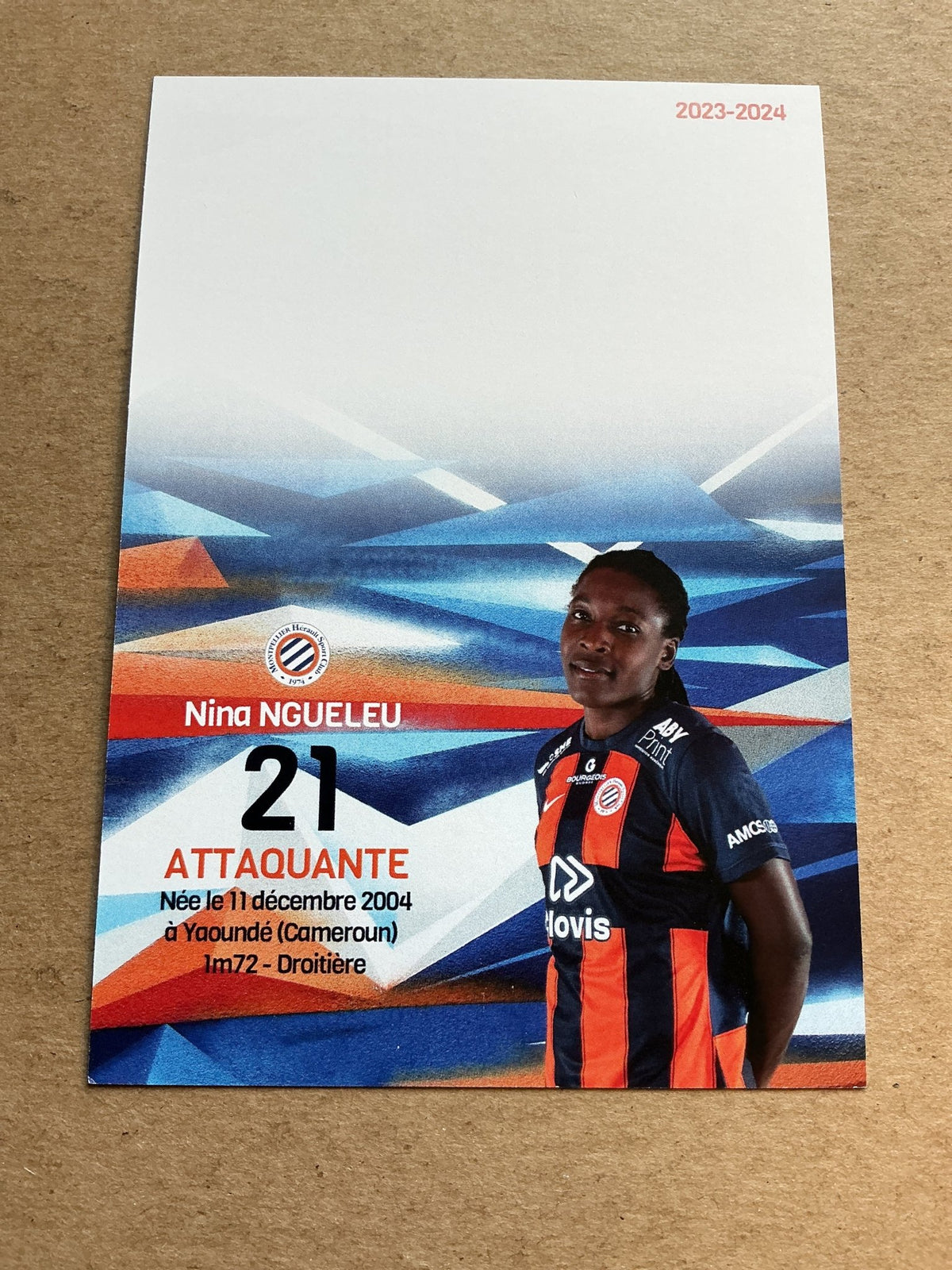 Nina Ngueleu, Cameroon 🇨🇲 Montpellier HSC 2023/24 hand signed - Autographs-World