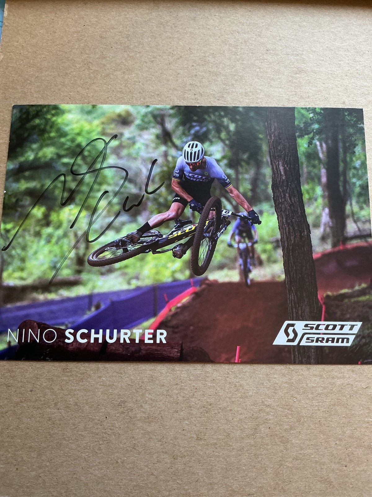Nino Schurter, Switzerland 🇨🇭 Cycling Summer Olympics 2024 hand signed - Autographs-World