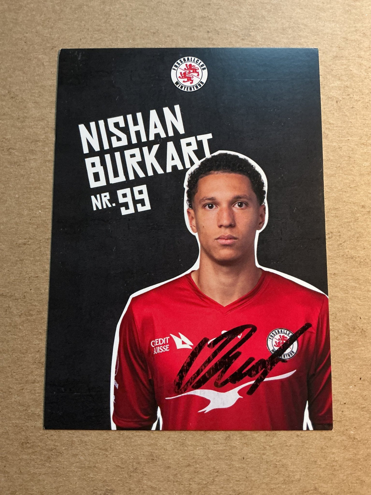 Nishan Burkart, Switzerland 🇨🇭 FC Winterthur 2022/23 hand signed - Autographs-World