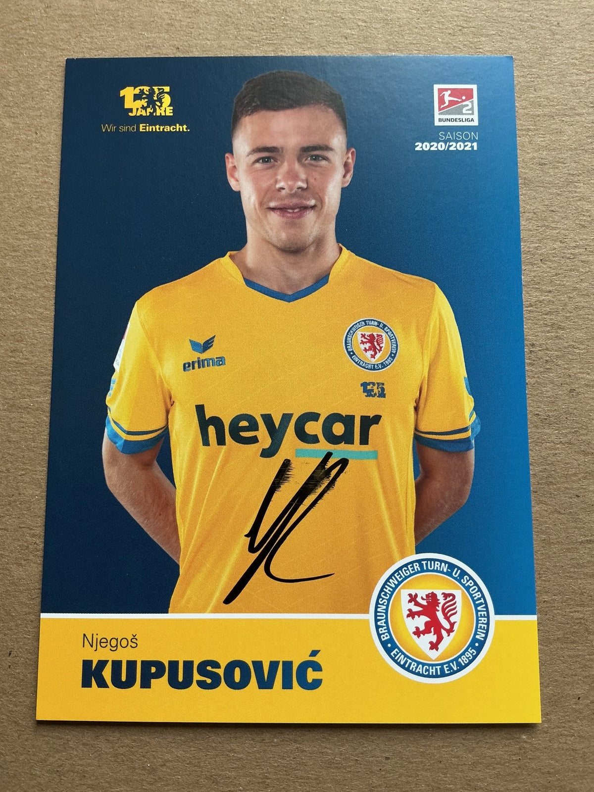 Njegoš Kupusović, Bosnia 🇧🇦 Eintracht Braunschweig 2020/21 hand signed - Autographs-World