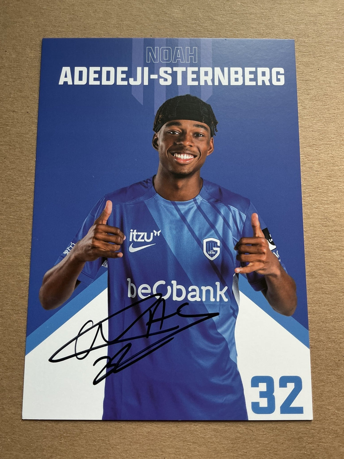 Noah Adedeji-Sternberg , Belgium 🇧🇪 KRC Genk 2024/25 hand signed - Autographs-World