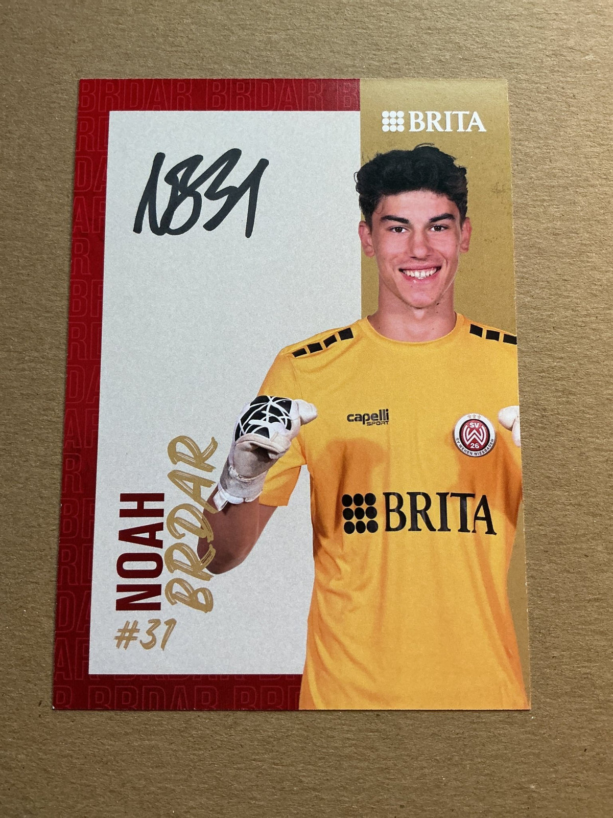 Noah Brdar, Germany 🇩🇪 SV Wehen Wiesbaden 2023/24 hand signed - Autographs-World