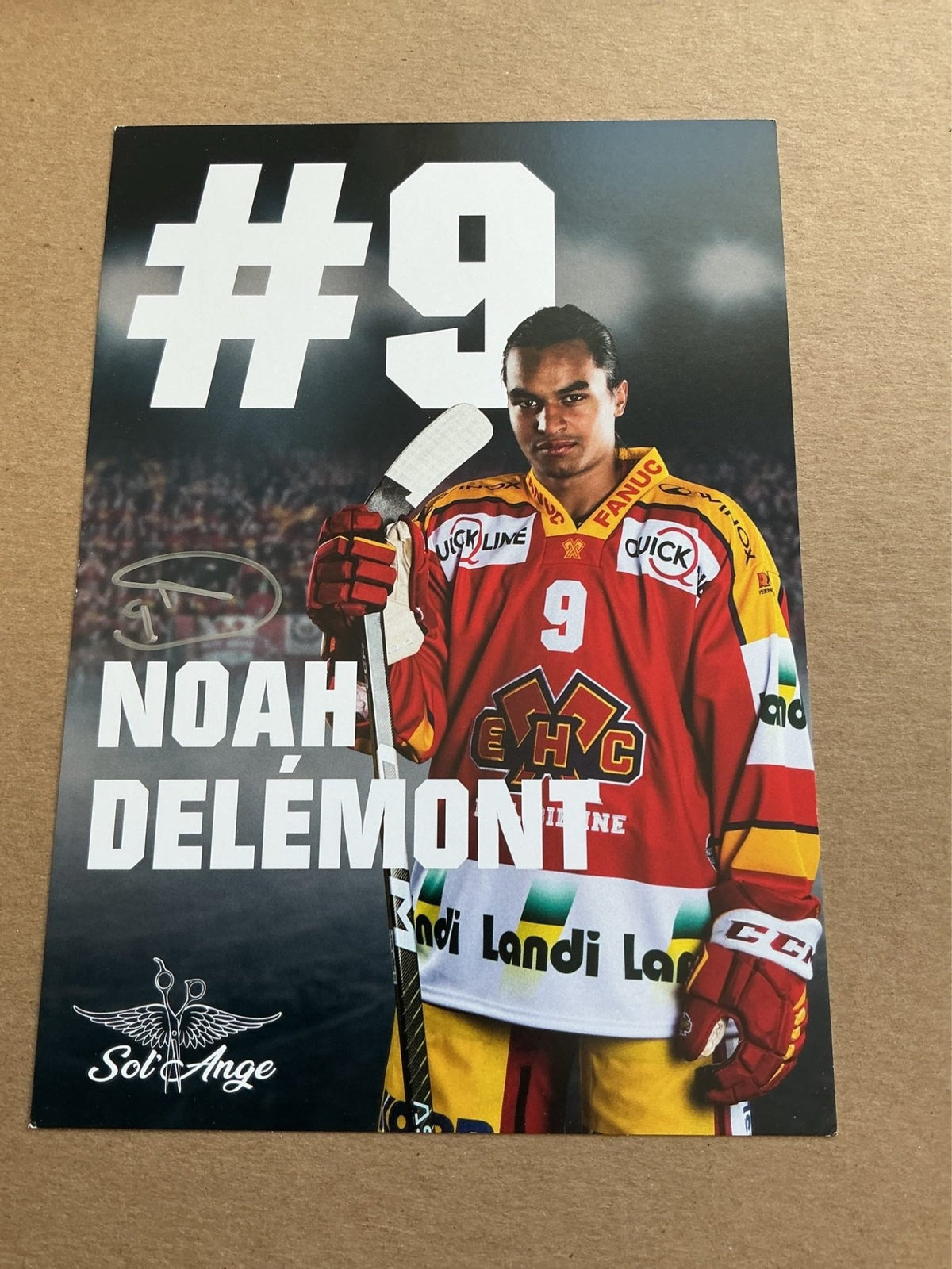 Noah Delémont, Switzerland 🇨🇭 EHC Biel-Bienne 2023/24 hand signed - Autographs-World