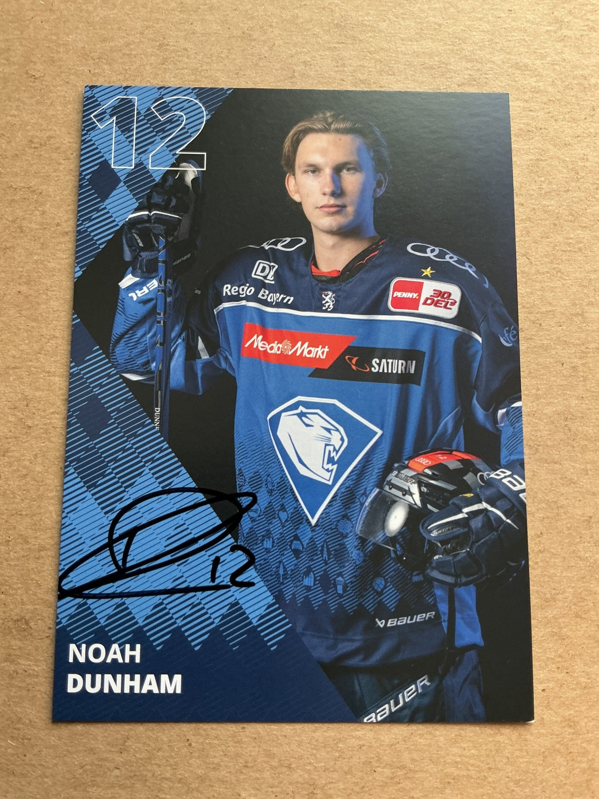 Noah Dunham, Germany 🇩🇪 ERC Ingolstadt 2023/24 hand signed - Autographs-World