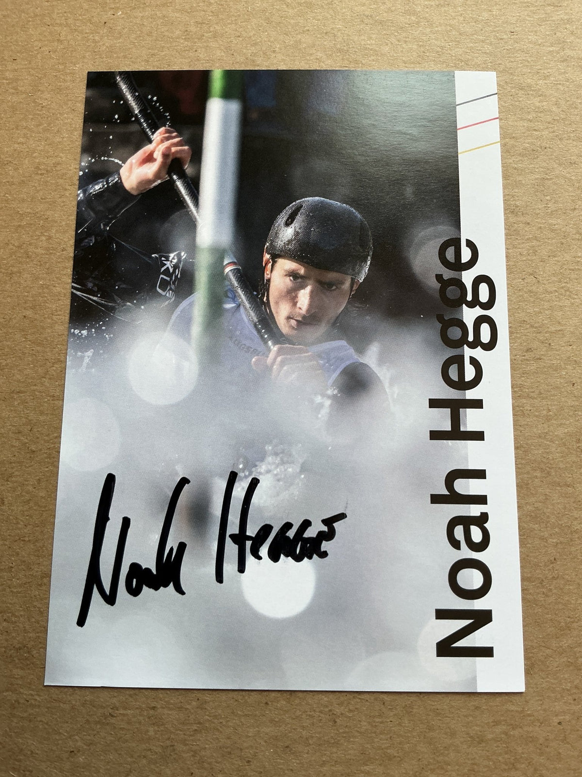 Noah Hegge, Germany 🇩🇪 Canoeing Summer Olympics 2024 hand signed - Autographs-World