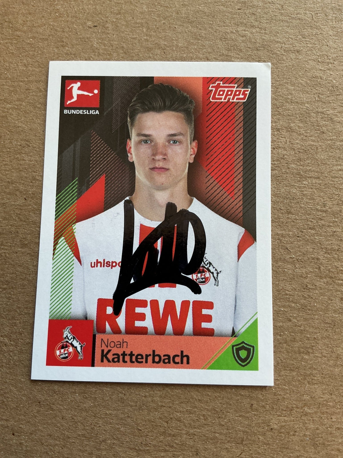 Noah Katterbach, Germany 🇩🇪 1.FC Köln 2020/21 Topps hand signed - Autographs-World