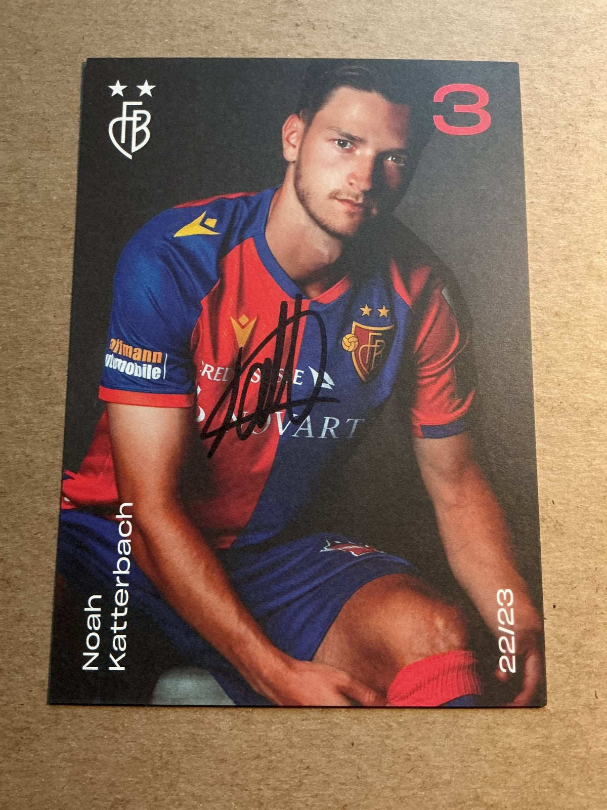 Noah Katterbach, Germany 🇩🇪 FC Basel 2022/23 hand signed - Autographs-World