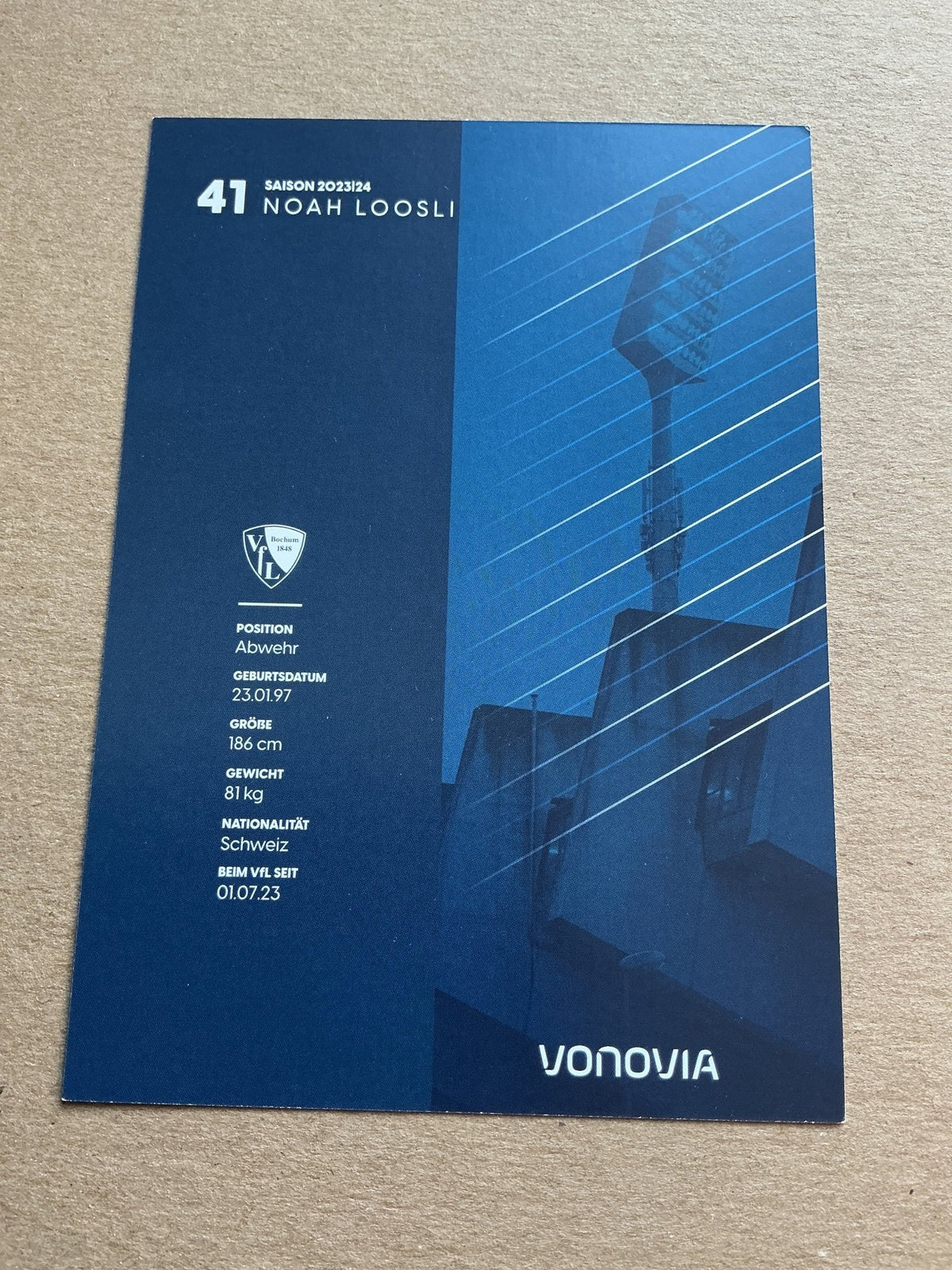 Noah Loosli, Switzerland 🇨🇭 VfL Bochum 2023/24 hand signed - Autographs-World
