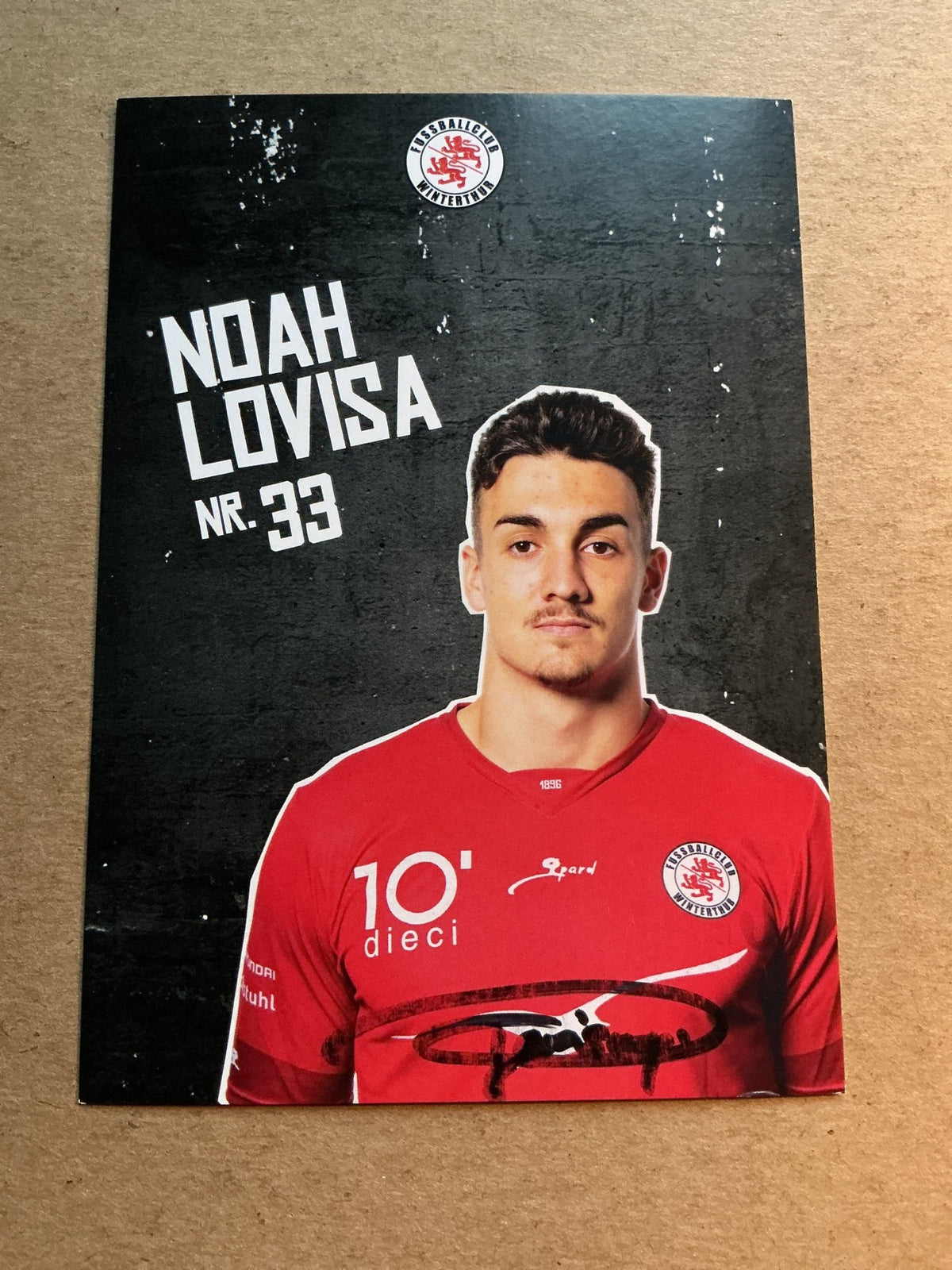 Noah Lovisa, Switzerland 🇨🇭 FC Winterthur 2021/22 hand signed - Autographs-World