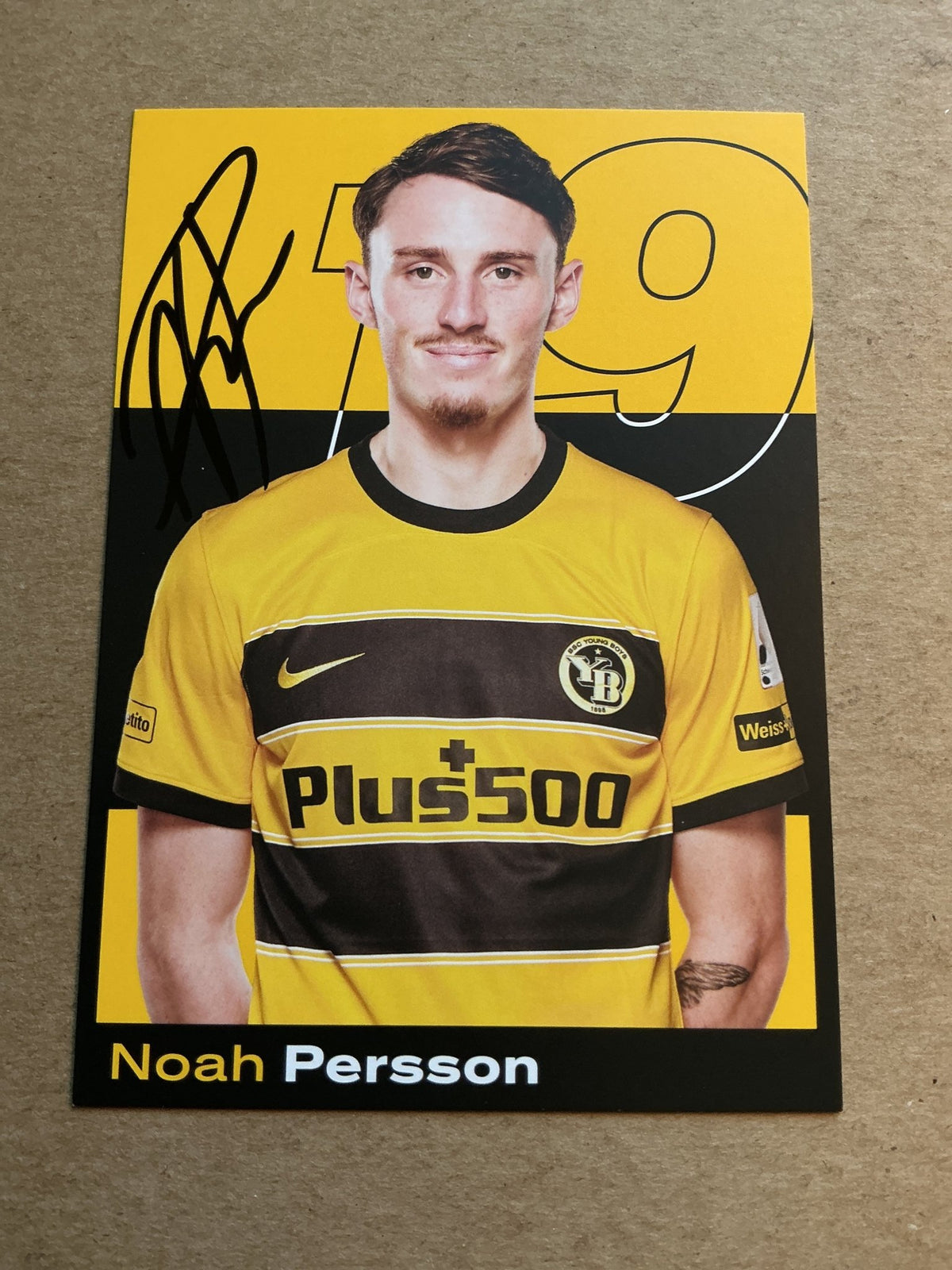 Noah Persson, Sweden 🇸🇪 BSC Young Boys 2023/24 hand signed - Autographs-World