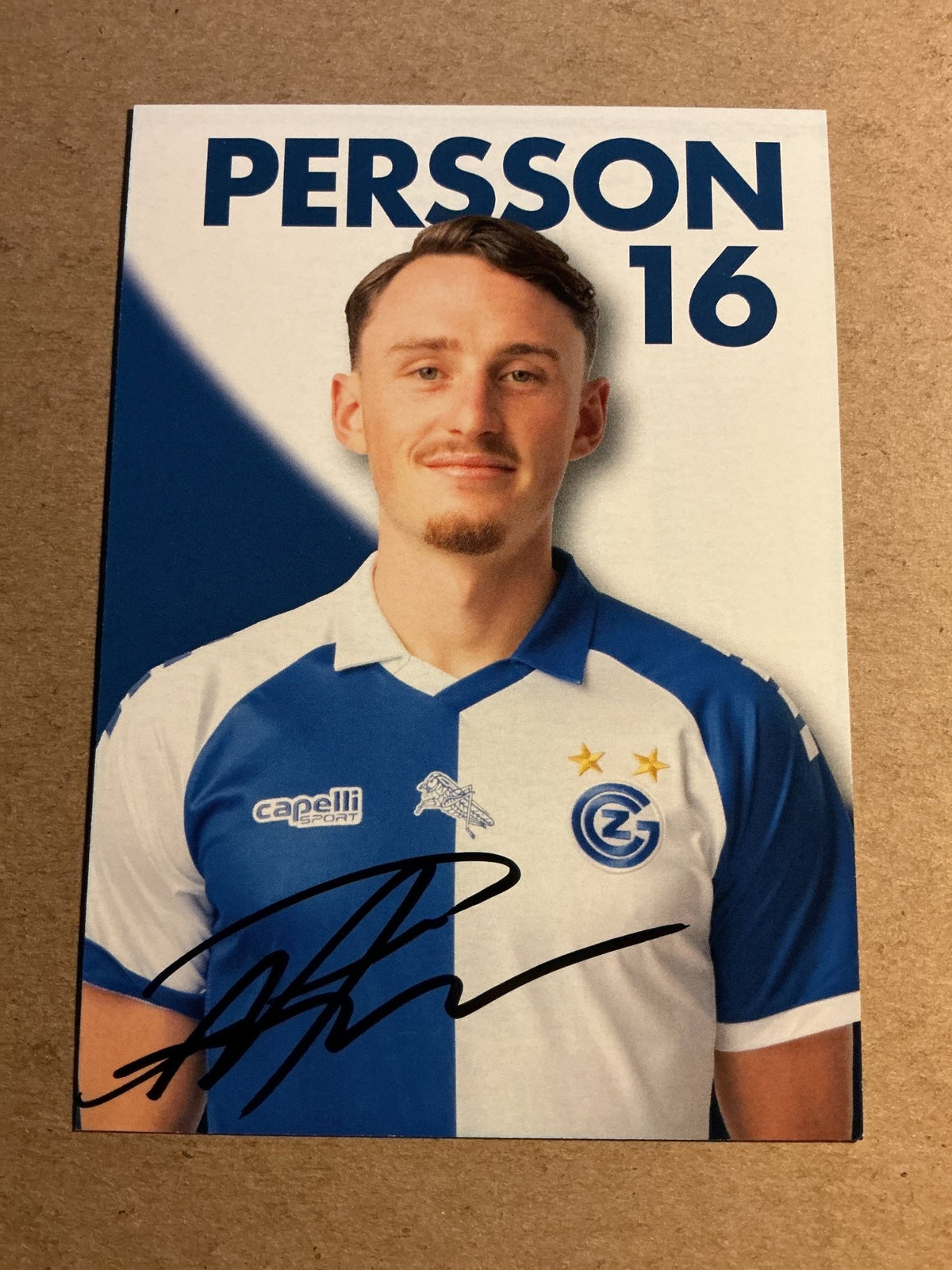 Noah Persson, Sweden 🇸🇪 Grasshopper Zürich 2024/25 hand signed - Autographs-World