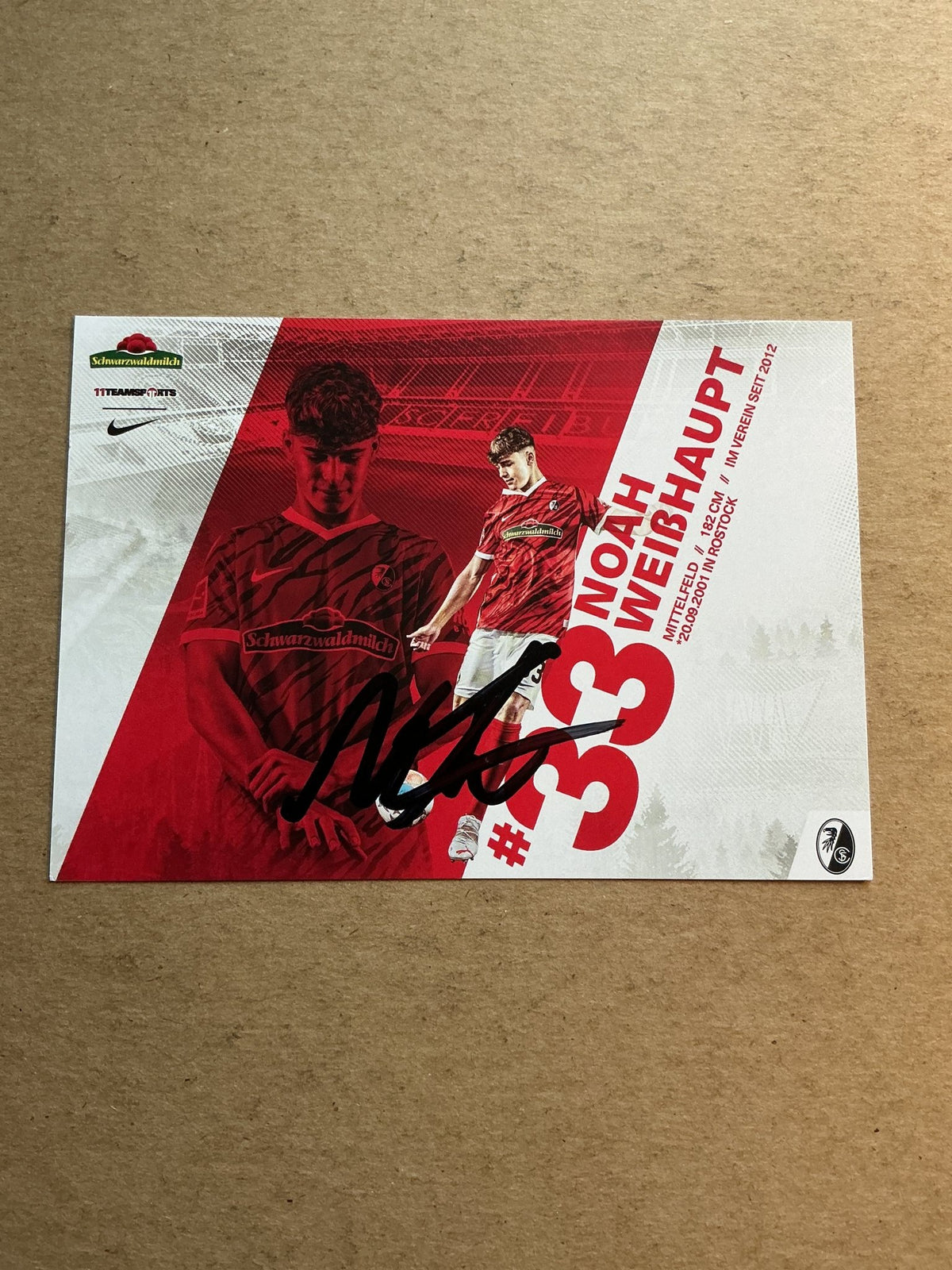 Noah Weißhaupt, Germany 🇩🇪 SC Freiburg 2021/22 hand signed - Autographs-World