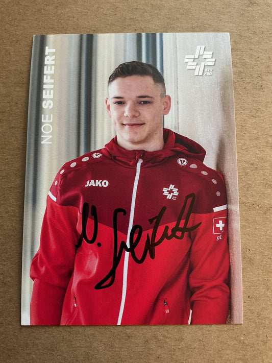 Noe Seifert, Switzerland 🇨🇭Gymnastics Summer Olympics 2024 hand signed - Autographs-World
