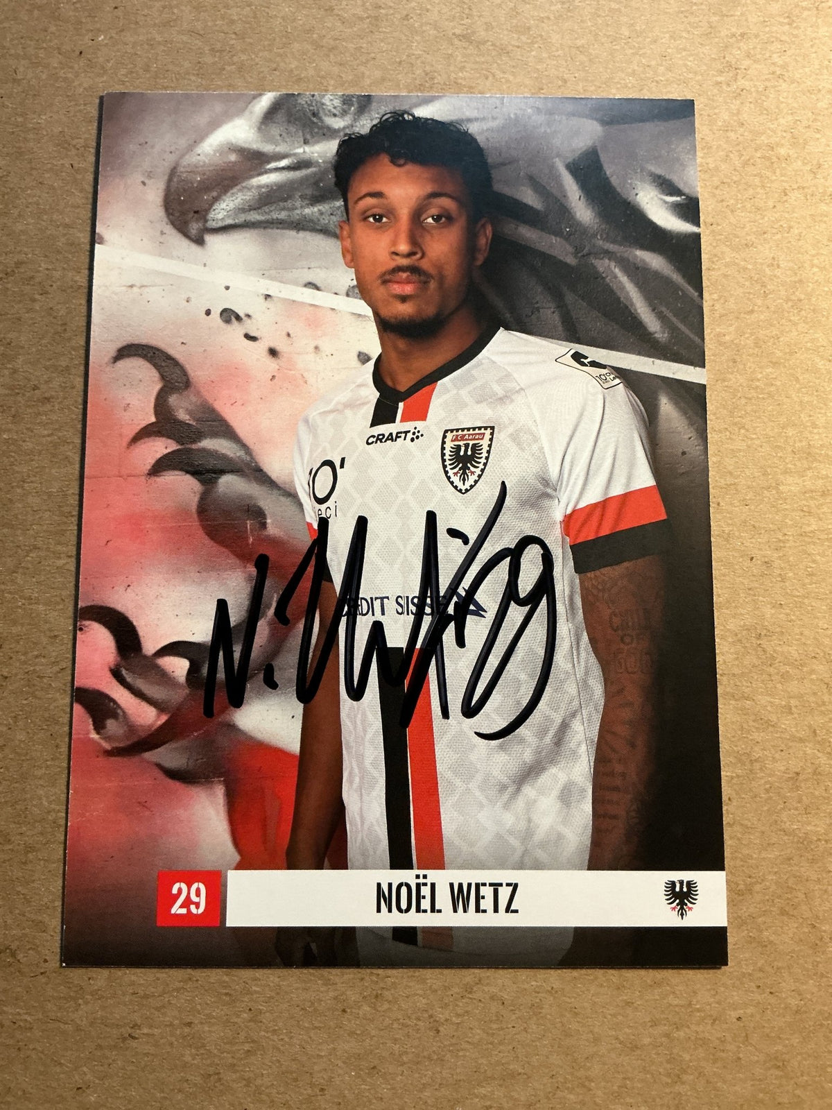 Noël Wetz, Switzerland 🇨🇭 FC Aarau 2023/24 hand signed - Autographs-World