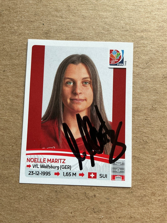 Noelle Maritz, Switzerland 🇨🇭 FIFA Women’s World Cup 2015 Panini hand signed - Autographs-World