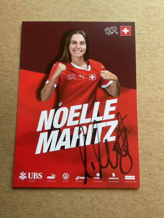 Noelle Maritz, Switzerland 🇨🇭 UEFA Euro Cup 2025 hand signed - Autographs-World