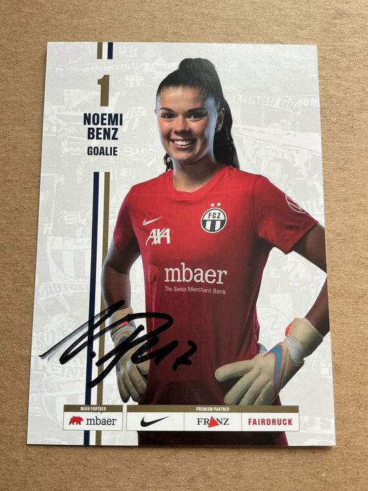 Noemi Benz, Switzerland 🇨🇭 FC Zürich 2023/24 hand signed - Autographs-World