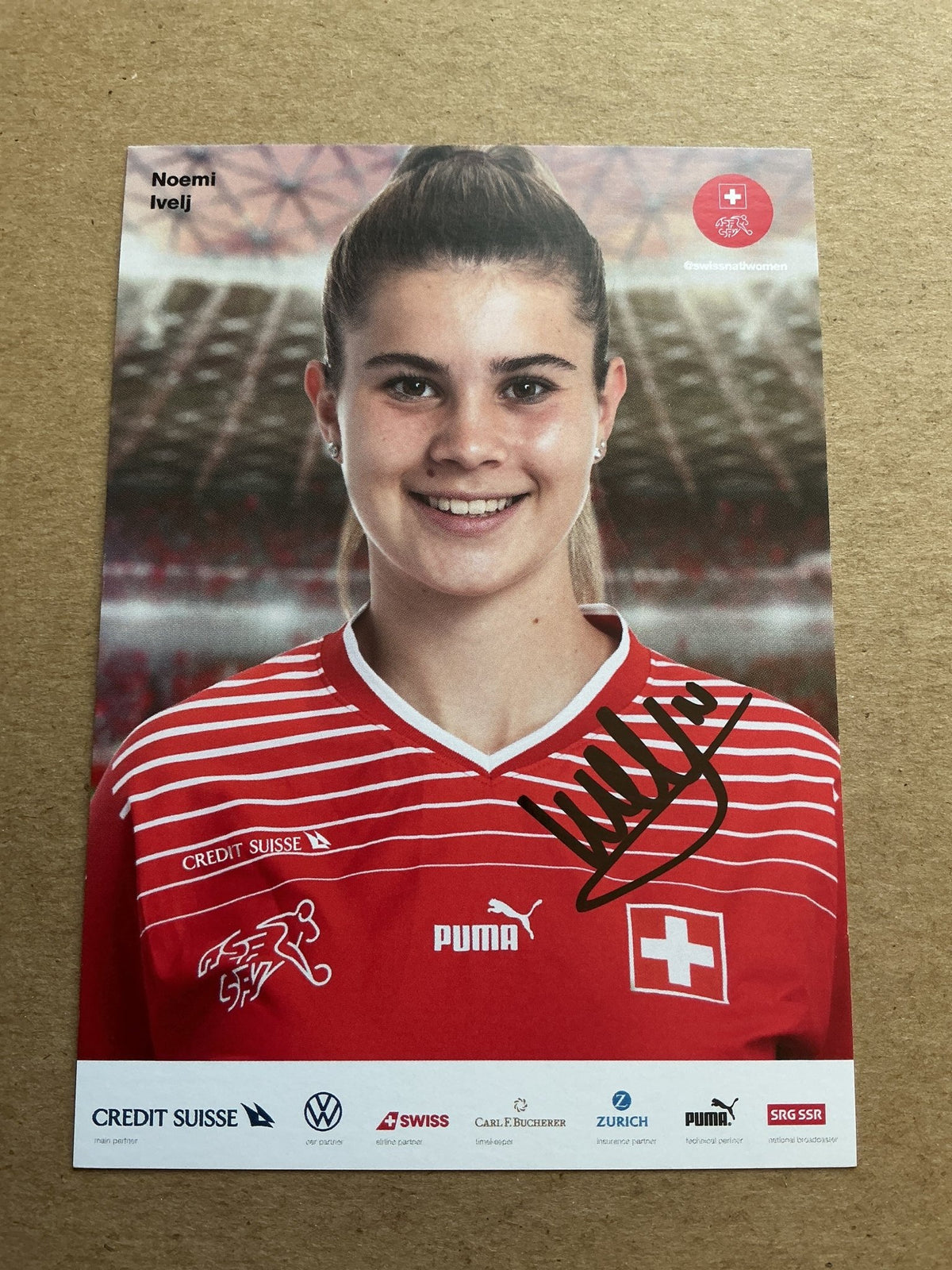 Noemi Ivelj, Switzerland 🇨🇭 Women’s World Cup 2023 hand signed - Autographs-World