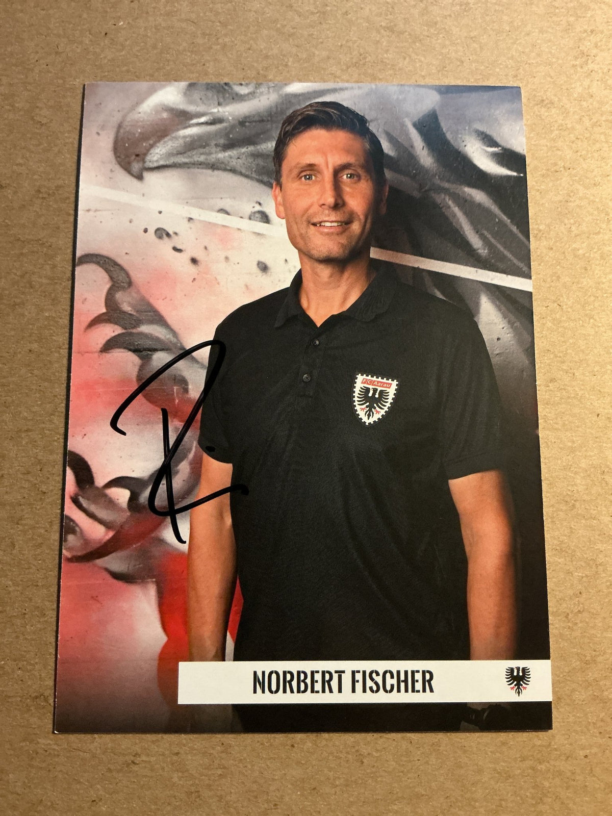 Norbert Fischer, Switzerland 🇨🇭FC Aarau 2023/24 hand signed - Autographs-World